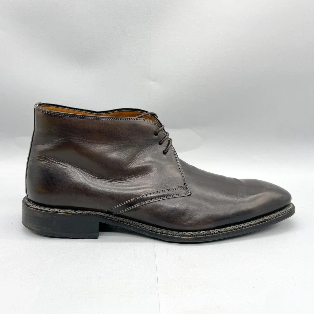 Mezlan Mens 13M Chukka Boots Brown Leather Dress Shoes Lace Up‎ Business